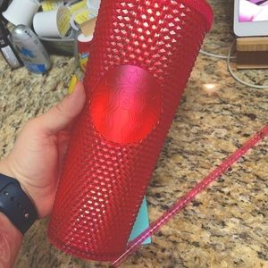Starbucks 2019 Hot Pink Bling Cup Used